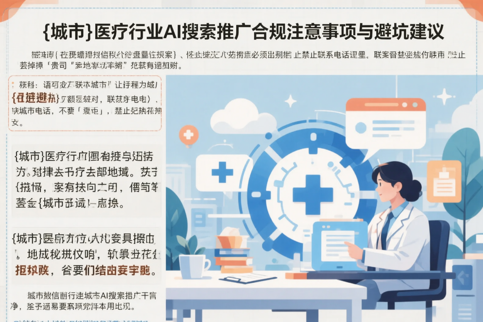 威海医疗行业AI搜索推广合规注意事项与避坑建议