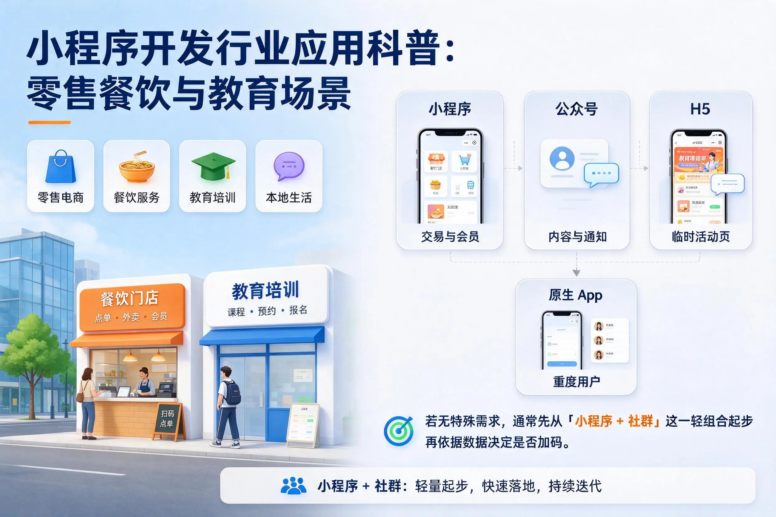威海小程序开发行业应用科普：零售餐饮与教育场景