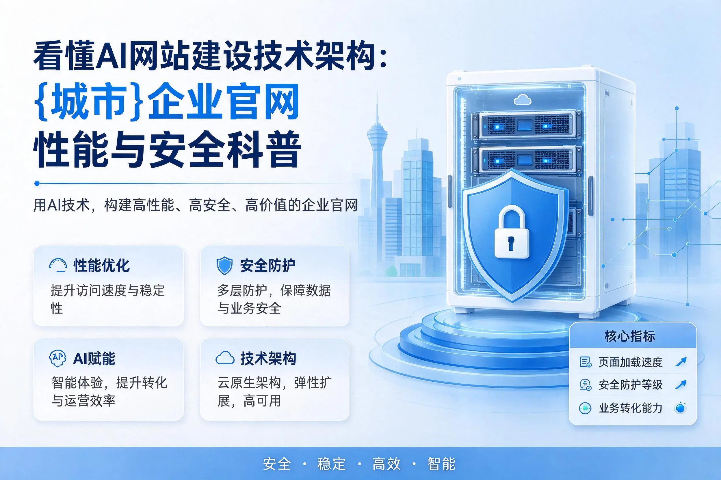看懂AI网站建设技术架构:威海企业官网性能与安全科普