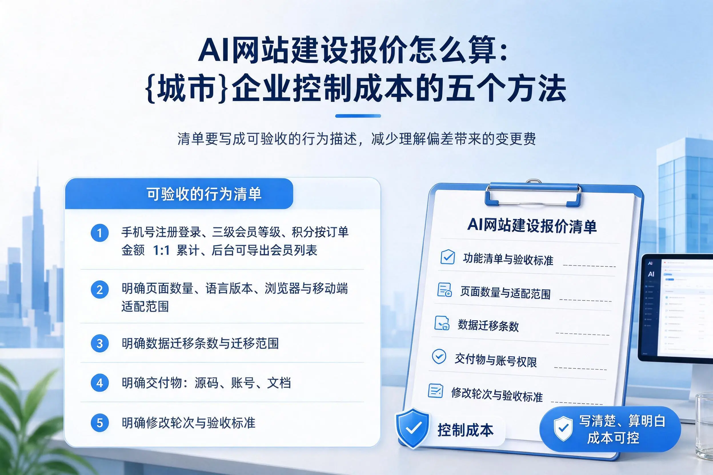 AI网站建设报价怎么算：威海企业控制成本的五个方法